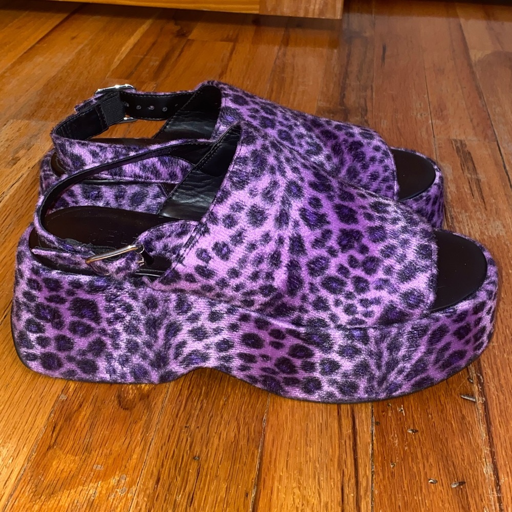Delia’s Size 9 Purple Cheetah Platform Sandals